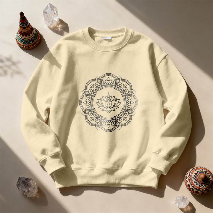 Sweat-shirt géométrique Olivenorma Mandala Boho Spirituel Yoga Méditation - image 1