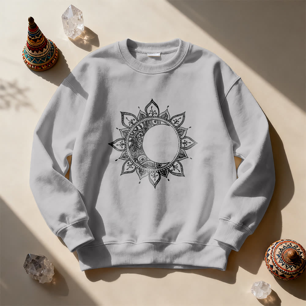 Sweat-shirt Olivenorma Mandala Soleil et Lune Boho Méditation Spirituelle - image 10