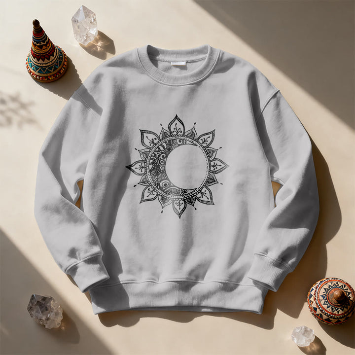 Sweat-shirt Olivenorma Mandala Soleil et Lune Boho Méditation Spirituelle - image 10