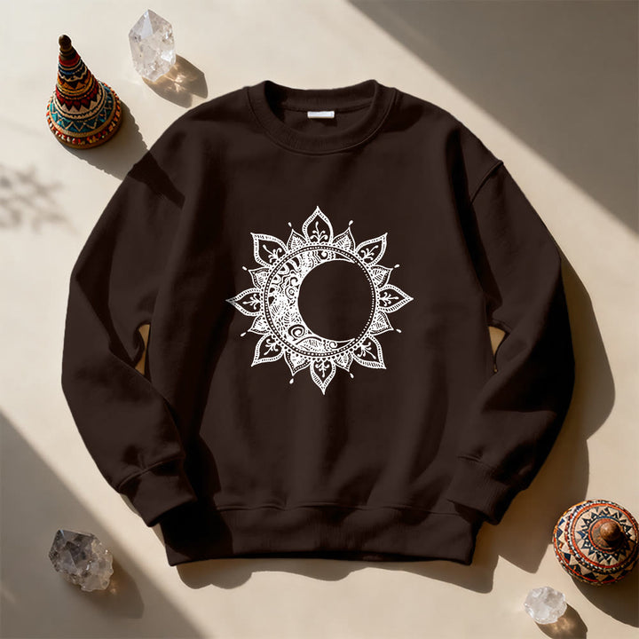 Sweat-shirt Olivenorma Mandala Soleil et Lune Boho Méditation Spirituelle - image 6