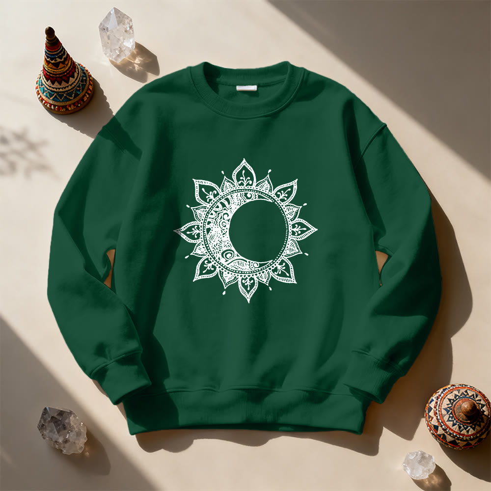 Sweat-shirt Olivenorma Mandala Soleil et Lune Boho Méditation Spirituelle - image 14
