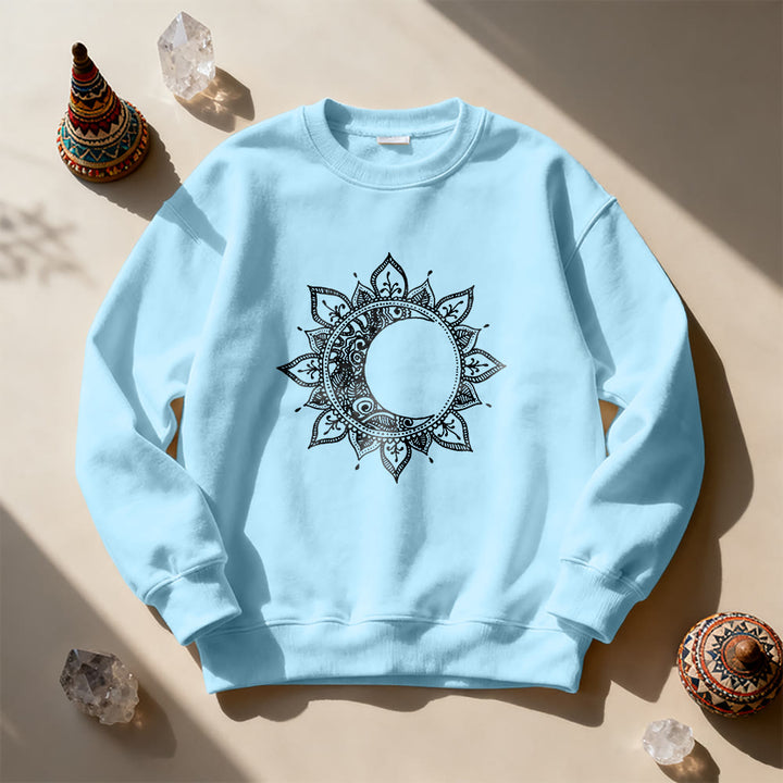 Sweat-shirt Olivenorma Mandala Soleil et Lune Boho Méditation Spirituelle - image 16