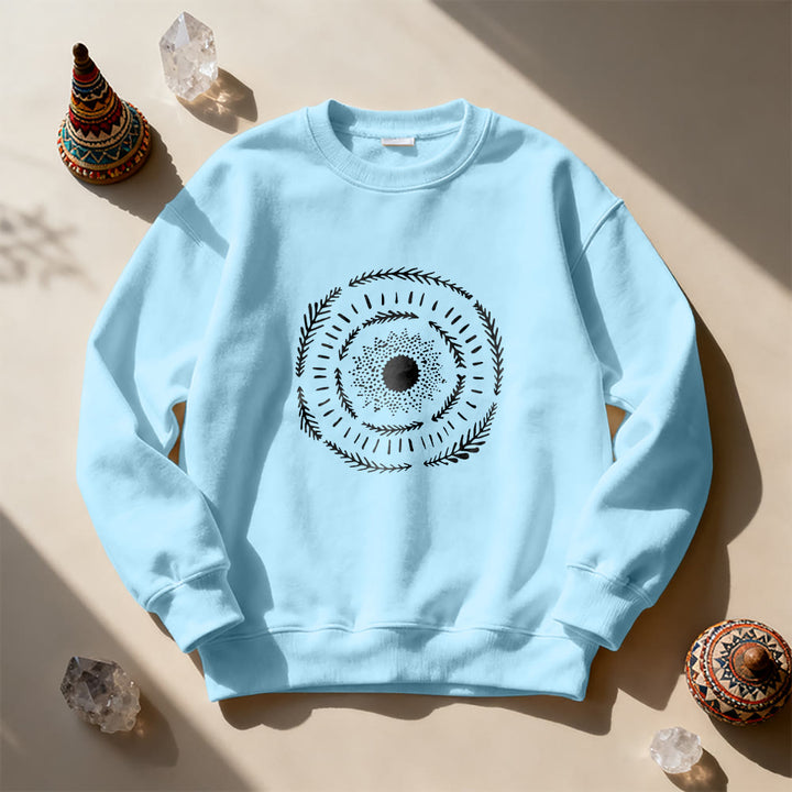 Sweat-shirt confortable Olivenorma Sun Mandala Yoga Méditation - image 1
