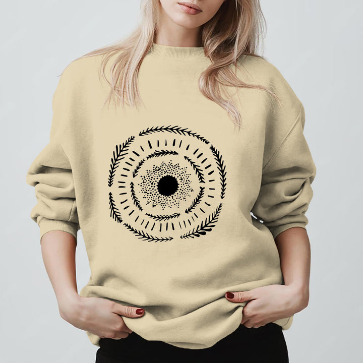 Sweat-shirt confortable Olivenorma Sun Mandala Yoga Méditation - Jaune clair - 2XL - image 7