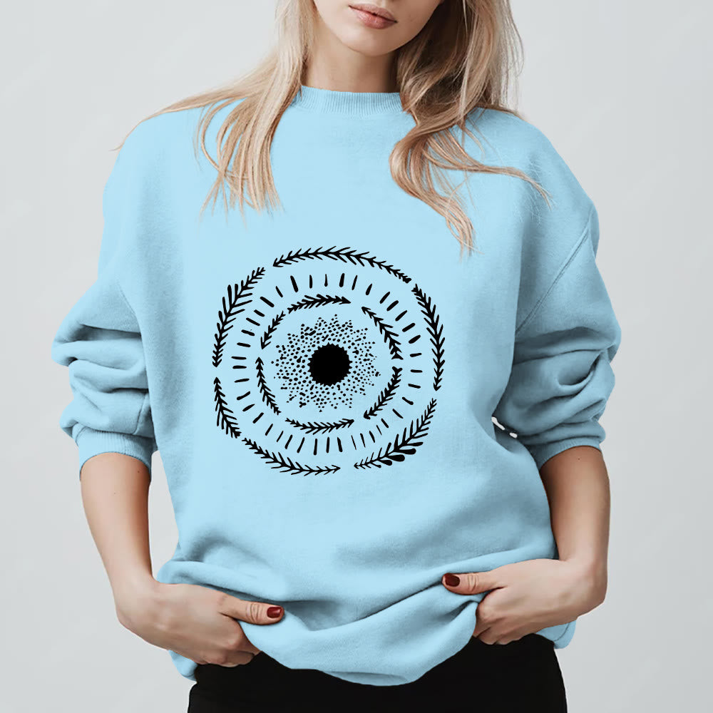 Sweat-shirt confortable Olivenorma Sun Mandala Yoga Méditation - Bleu - 2XL - image 0