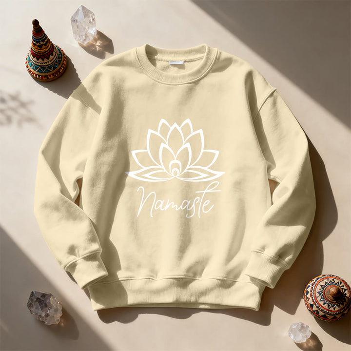 Olivenorma Namaste Lotus Yoga Méditation Pleine Conscience Sweatshirt - image 4