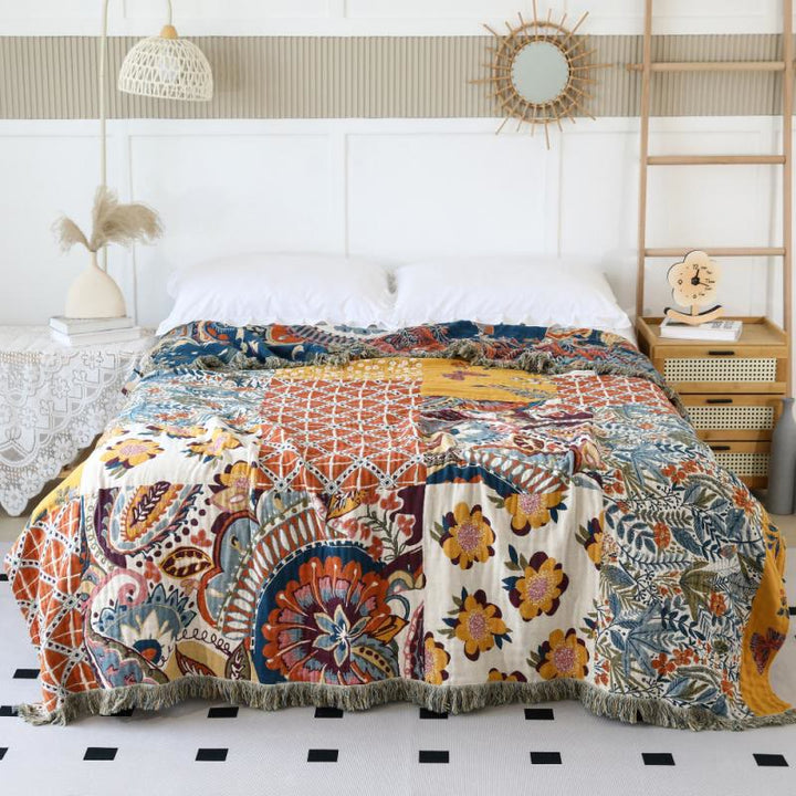 Plaid lavable en gaze de coton bohème Olivenorma - 230*250 cm - image 1