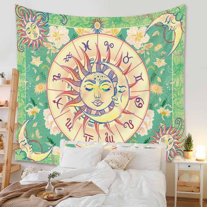 Tapisserie murale bohème Olivenorma Mandala à imprimé numérique  - Soleil et Lune - 180 x 230 cm - image 5