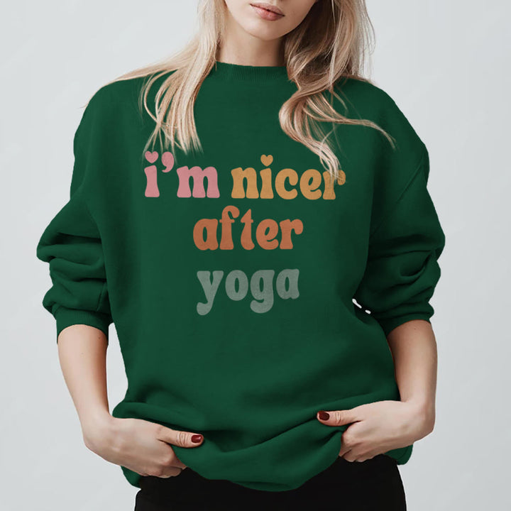 Sweat-shirt de fitness Olivenorma Nicer After Yoga - Motivation - Vert - 2XL - image 13