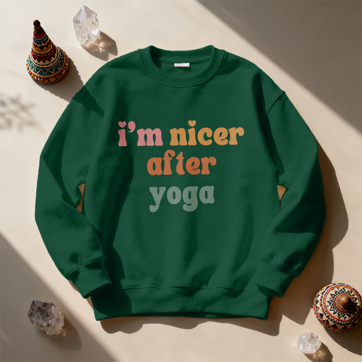 Sweat-shirt de fitness Olivenorma Nicer After Yoga - Motivation - image 14