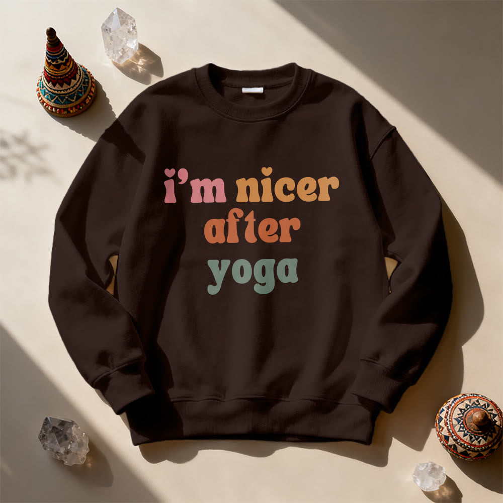 Sweat-shirt de fitness Olivenorma Nicer After Yoga - Motivation - image 6