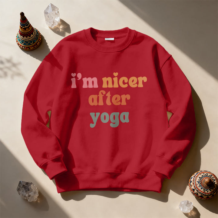 Sweat-shirt de fitness Olivenorma Nicer After Yoga - Motivation - image 8