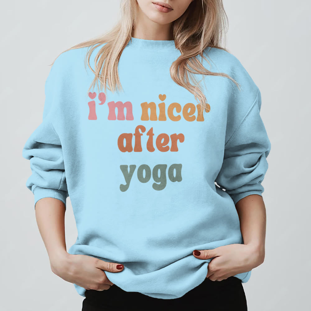 Sweat-shirt de fitness Olivenorma Nicer After Yoga - Motivation - Bleu - 2XL - image 15