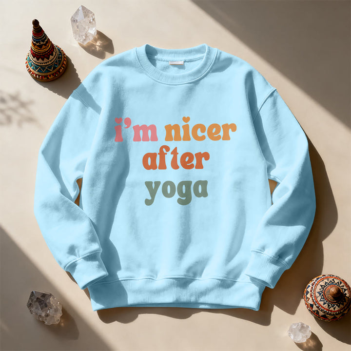 Sweat-shirt de fitness Olivenorma Nicer After Yoga - Motivation - image 16