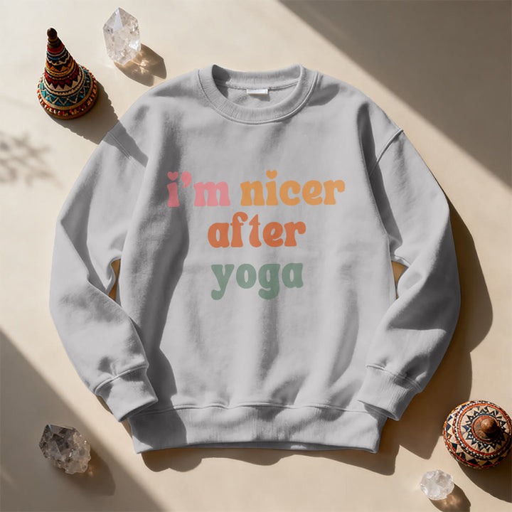 Sweat-shirt de fitness Olivenorma Nicer After Yoga - Motivation - image 12