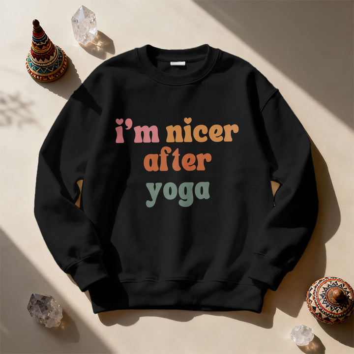 Sweat-shirt de fitness Olivenorma Nicer After Yoga - Motivation - image 10