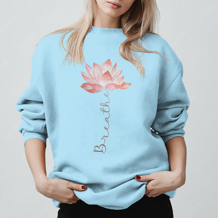 Sweat-shirt de méditation et de yoga Olivenorma Red Lotus - Bleu - 2XL - image 15