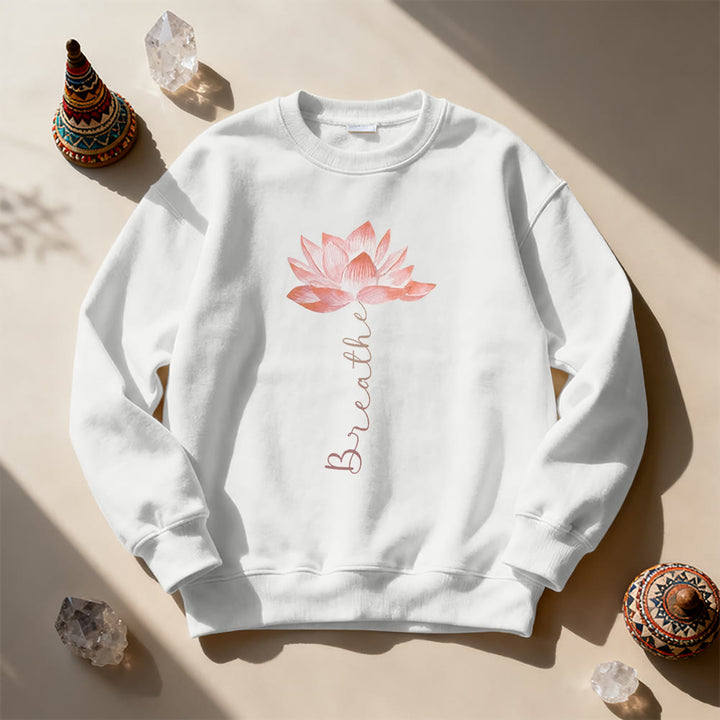 Sweat-shirt de méditation et de yoga Olivenorma Red Lotus - image 1