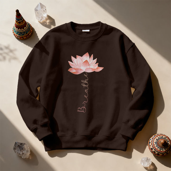 Sweat-shirt de méditation et de yoga Olivenorma Red Lotus - image 6