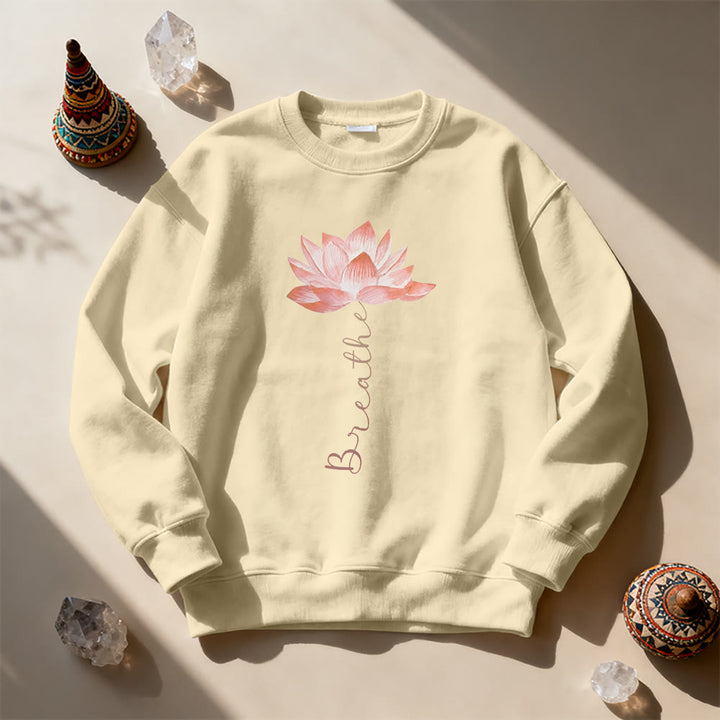 Sweat-shirt de méditation et de yoga Olivenorma Red Lotus - image 4