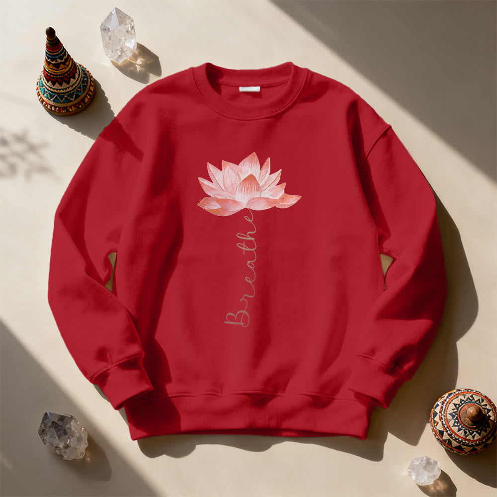 Sweat-shirt de méditation et de yoga Olivenorma Red Lotus - image 8