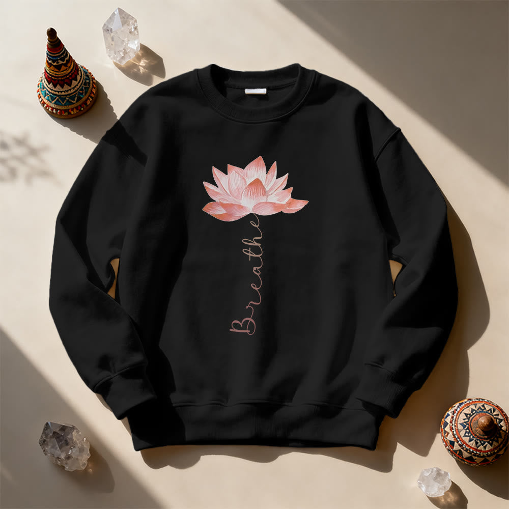Sweat-shirt de méditation et de yoga Olivenorma Red Lotus - image 10