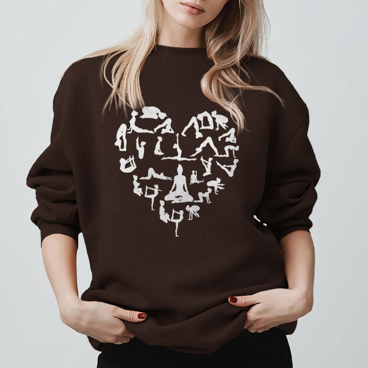 Sweat-shirt de yoga et de méditation Olivenorma Heart Namaste - Brun - 2XL - image 7