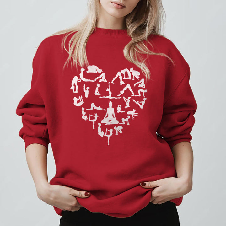 Sweat-shirt de yoga et de méditation Olivenorma Heart Namaste - Rouge - 2XL - image 9