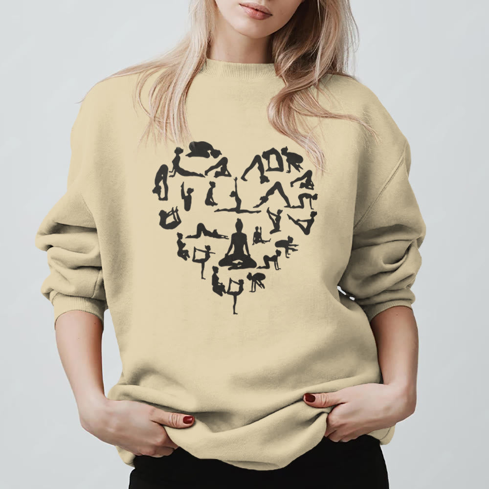 Sweat-shirt de yoga et de méditation Olivenorma Heart Namaste - Jaune clair - 2XL - image 5