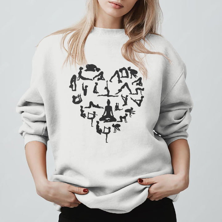 Sweat-shirt de yoga et de méditation Olivenorma Heart Namaste - Blanc - 2XL - image 3