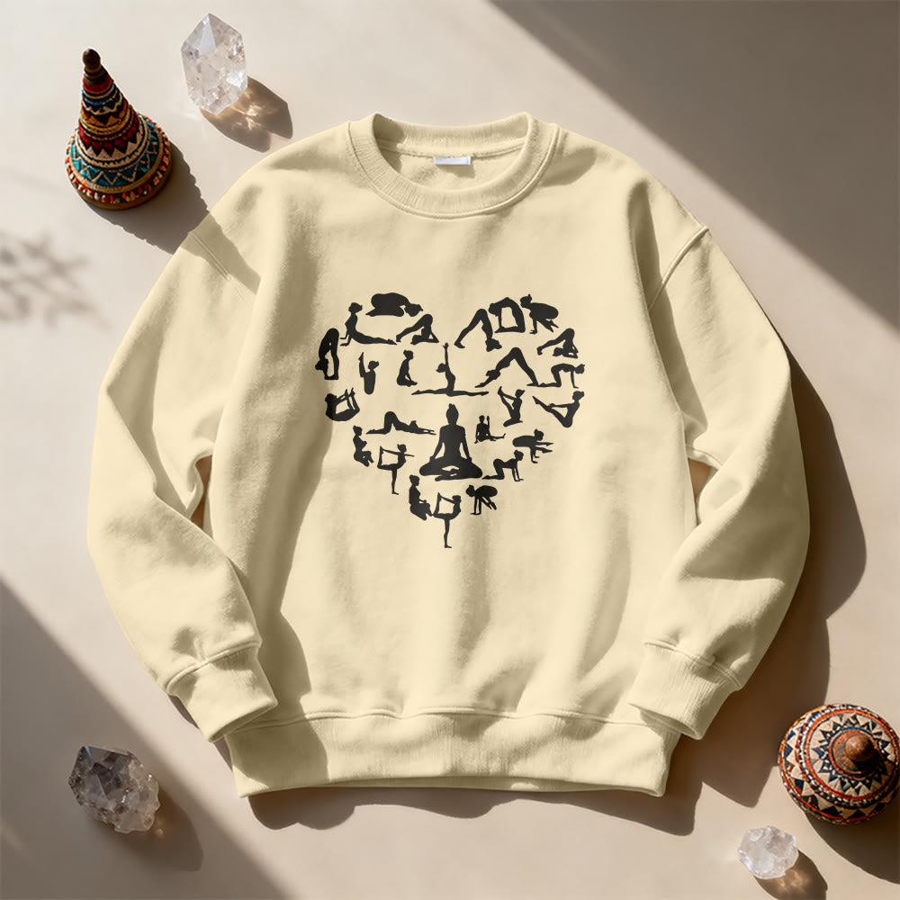 Sweat-shirt de yoga et de méditation Olivenorma Heart Namaste - image 6