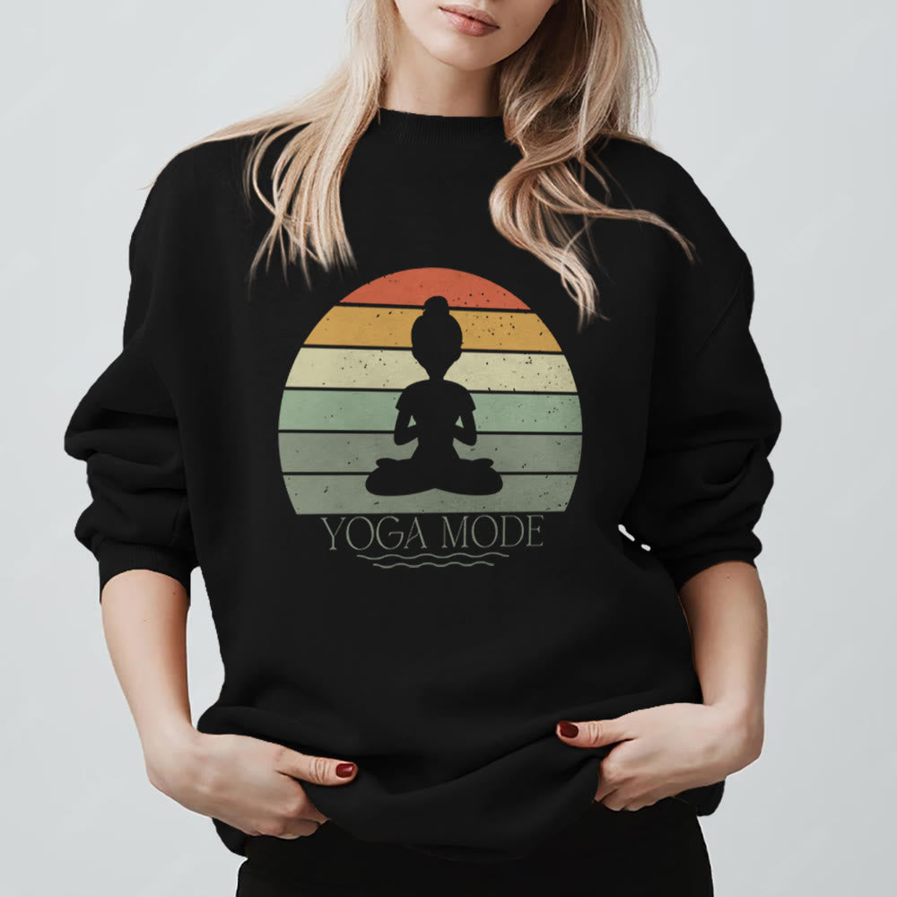 Sweat-shirt humoristique Olivenorma pour les amoureux du yoga - Noir - 2XL - image 3