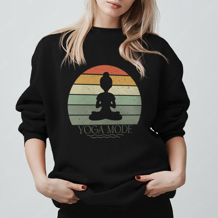 Sweat-shirt humoristique Olivenorma pour les amoureux du yoga - Noir - 2XL - image 3