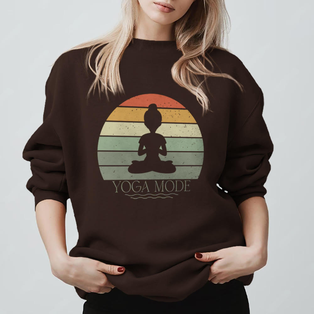 Sweat-shirt humoristique Olivenorma pour les amoureux du yoga - Brun - 2XL - image 7