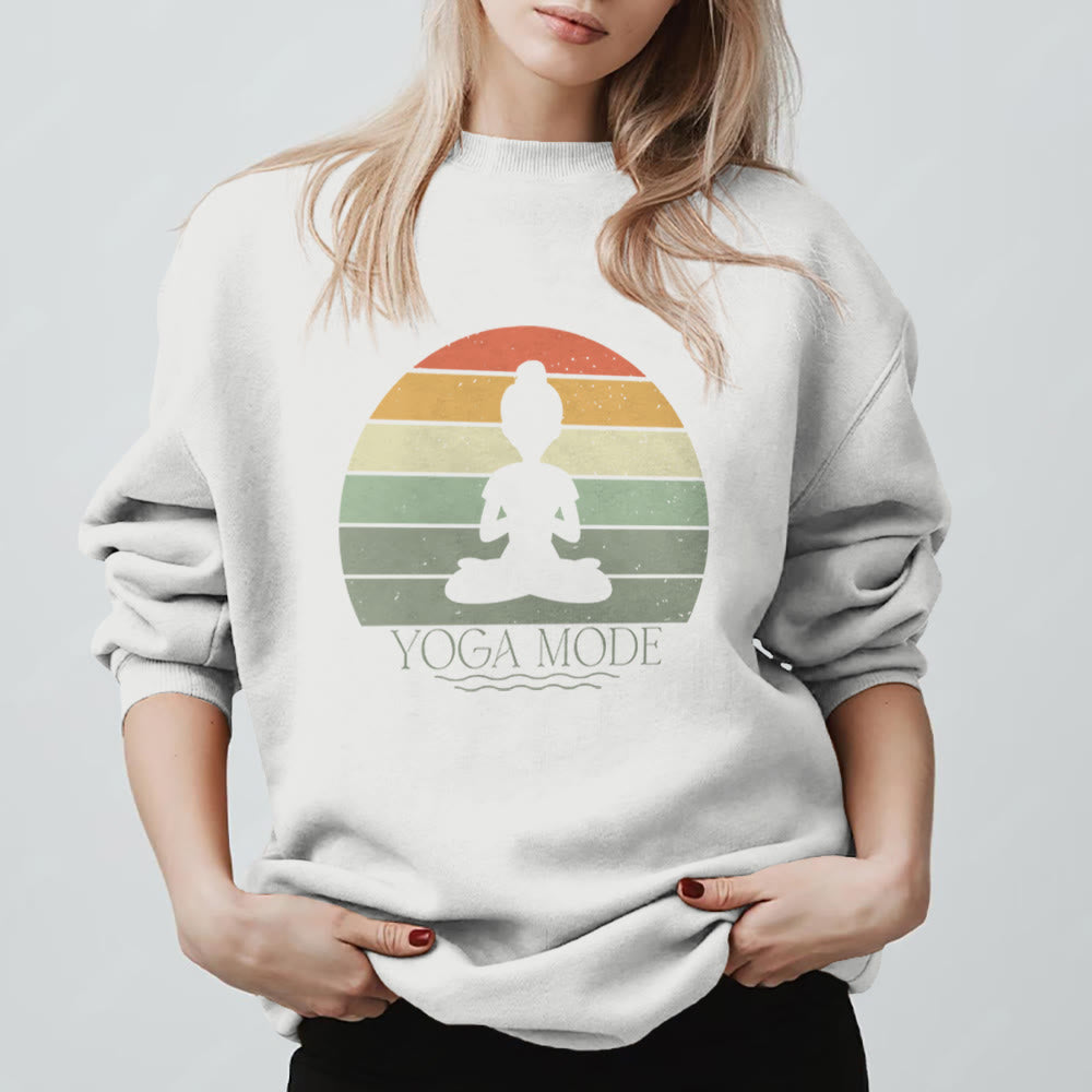Sweat-shirt humoristique Olivenorma pour les amoureux du yoga - Blanc - 2XL - image 5