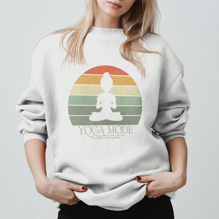 Sweat-shirt humoristique Olivenorma pour les amoureux du yoga - Blanc - 2XL - image 5