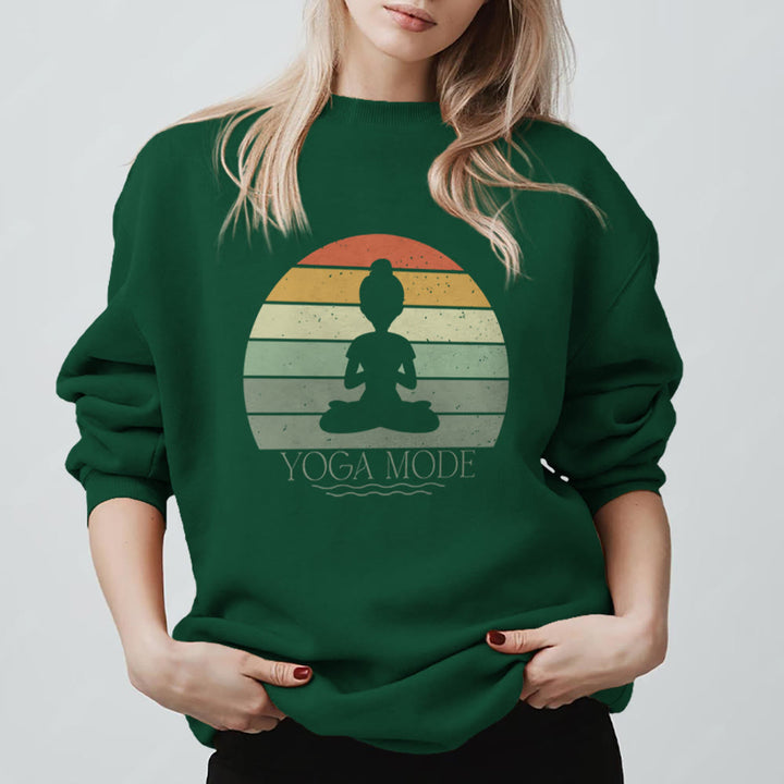 Sweat-shirt humoristique Olivenorma pour les amoureux du yoga - Vert - 2XL - image 13