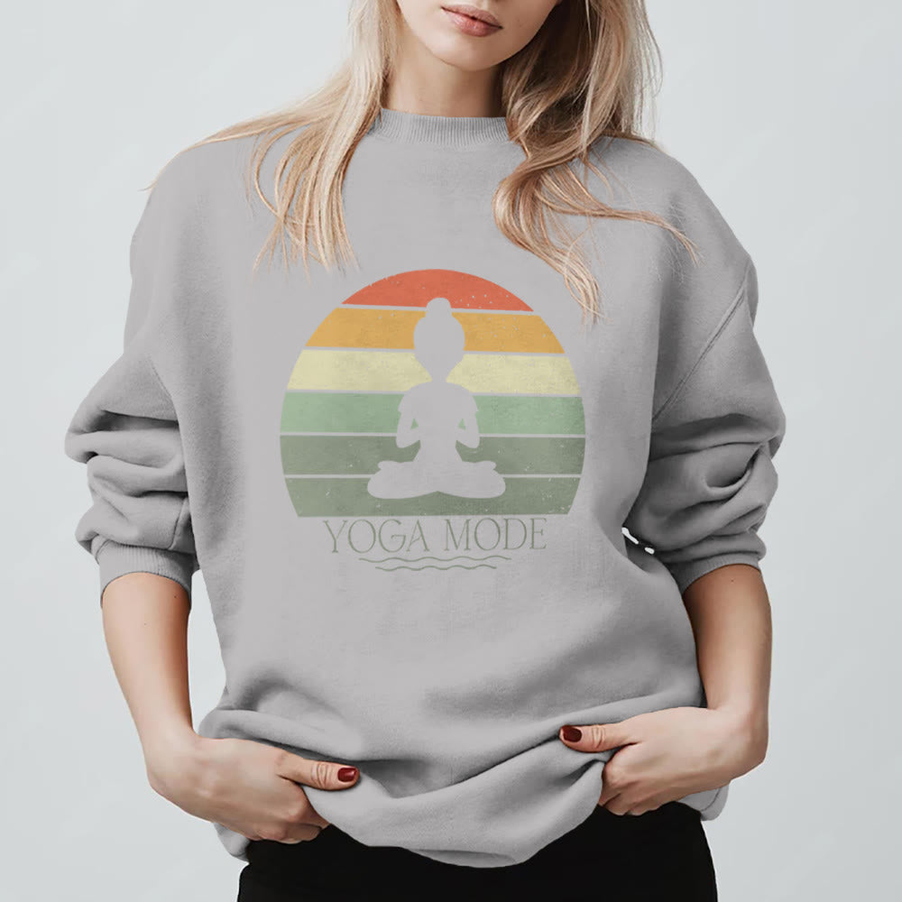 Sweat-shirt humoristique Olivenorma pour les amoureux du yoga - Gris - 2XL - image 11