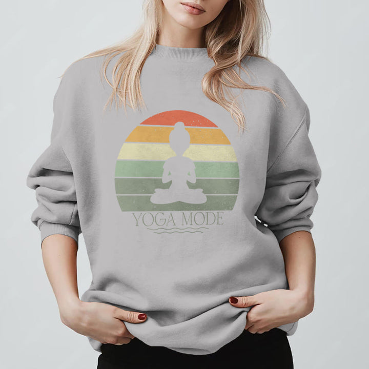 Sweat-shirt humoristique Olivenorma pour les amoureux du yoga - Gris - 2XL - image 11