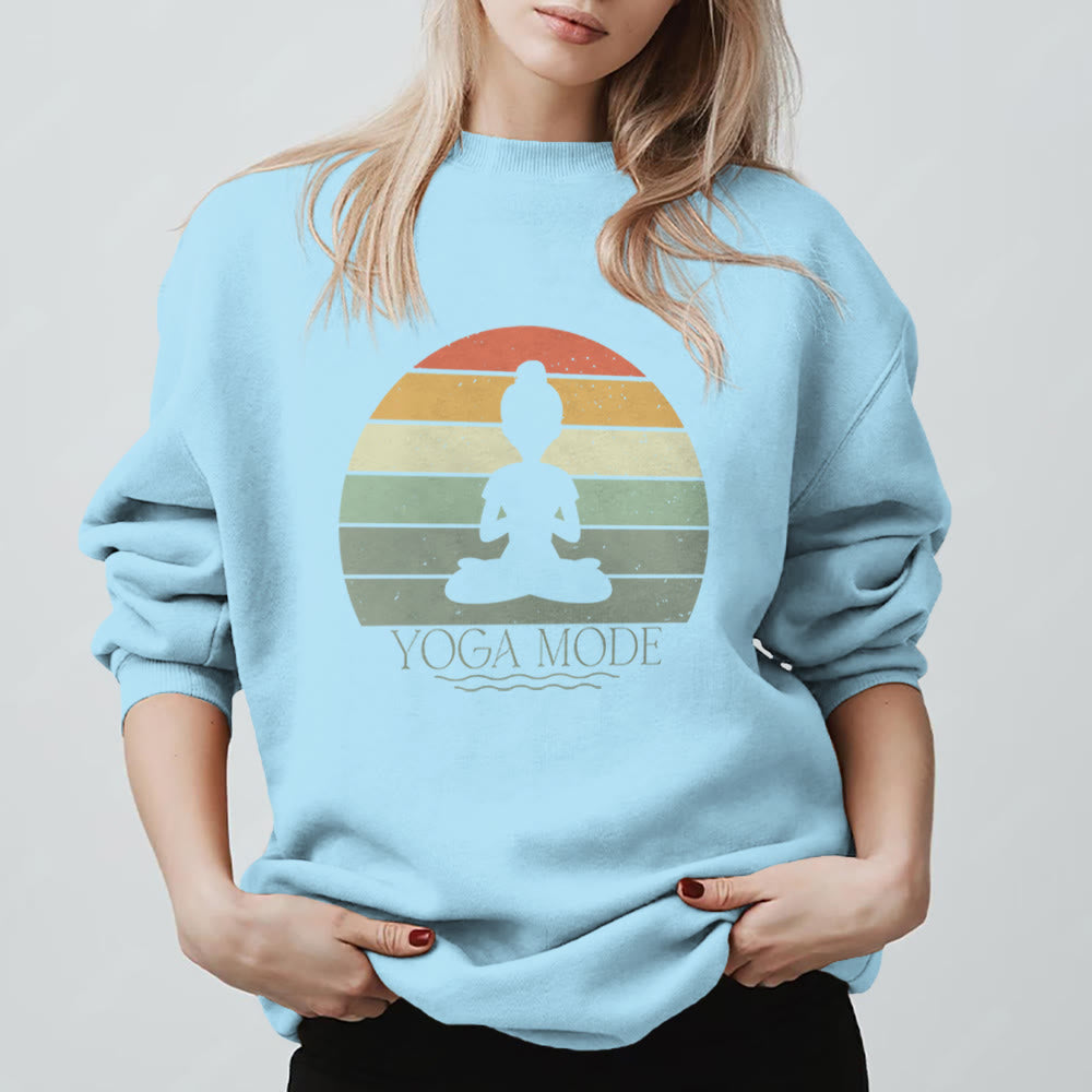 Sweat-shirt humoristique Olivenorma pour les amoureux du yoga - Bleu - 2XL - image 15
