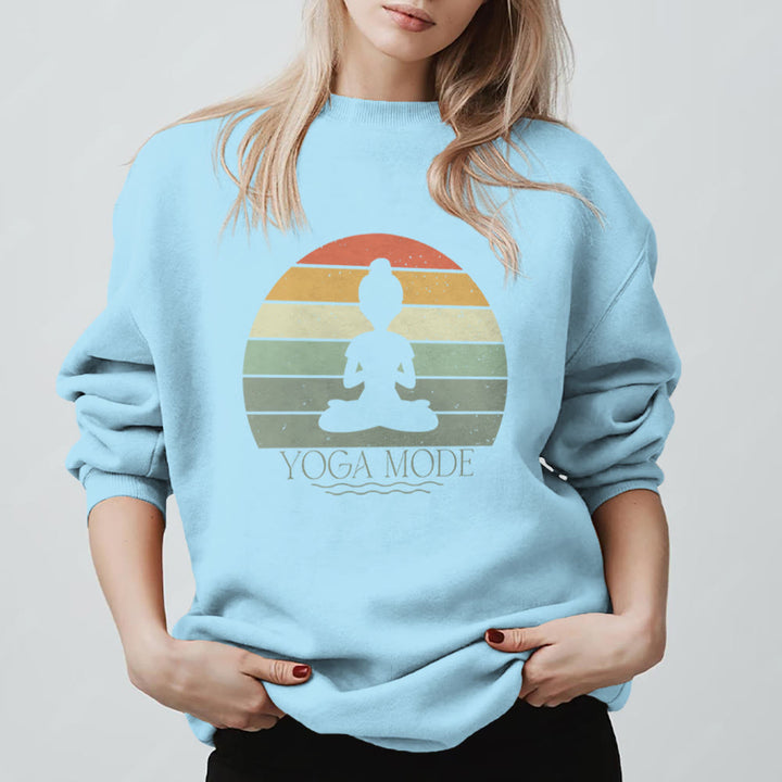 Sweat-shirt humoristique Olivenorma pour les amoureux du yoga - Bleu - 2XL - image 15