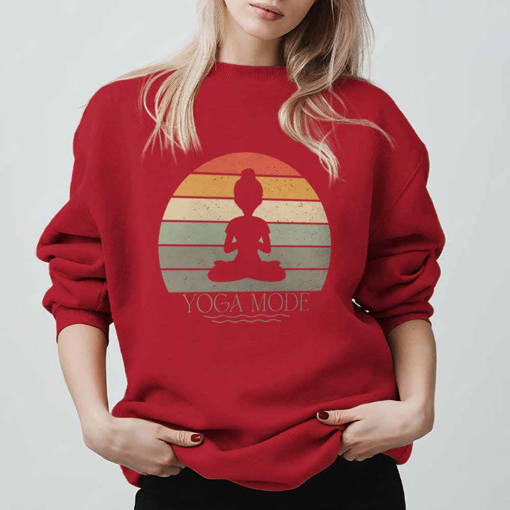 Sweat-shirt humoristique Olivenorma pour les amoureux du yoga - Rouge - 2XL - image 9