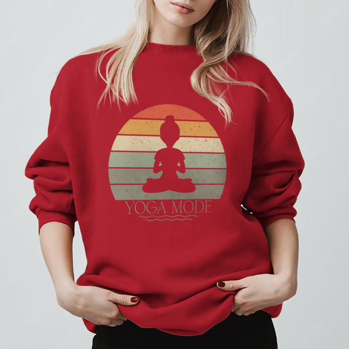 Sweat-shirt humoristique Olivenorma pour les amoureux du yoga - Rouge - 2XL - image 9