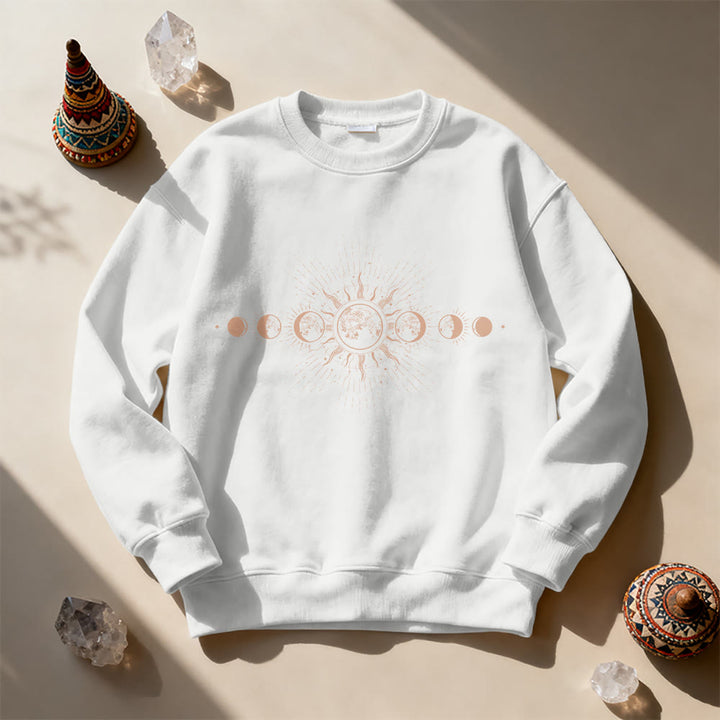 Sweat-shirt bohème Olivenorma Lune et Soleil Célestes - image 6