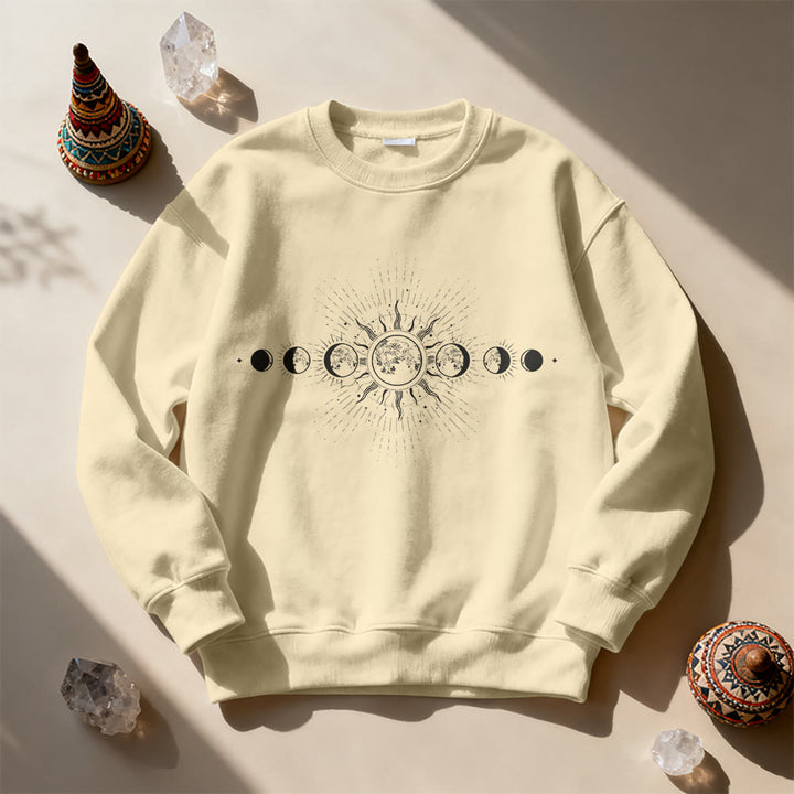 Sweat-shirt bohème Olivenorma Lune et Soleil Célestes - image 0