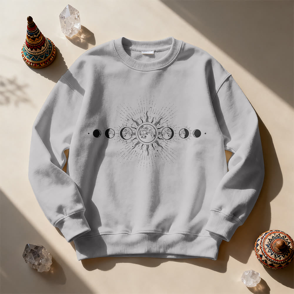Sweat-shirt bohème Olivenorma Lune et Soleil Célestes - image 12
