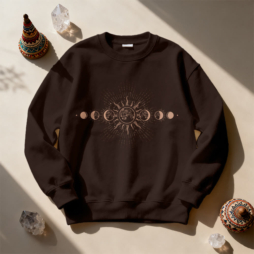 Sweat-shirt bohème Olivenorma Lune et Soleil Célestes - image 8