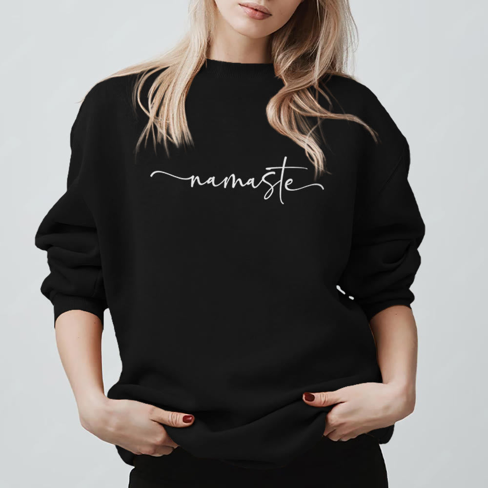 Sweat-shirt de méditation Olivenorma Namaste Yoga - Noir - 2XL - image 0
