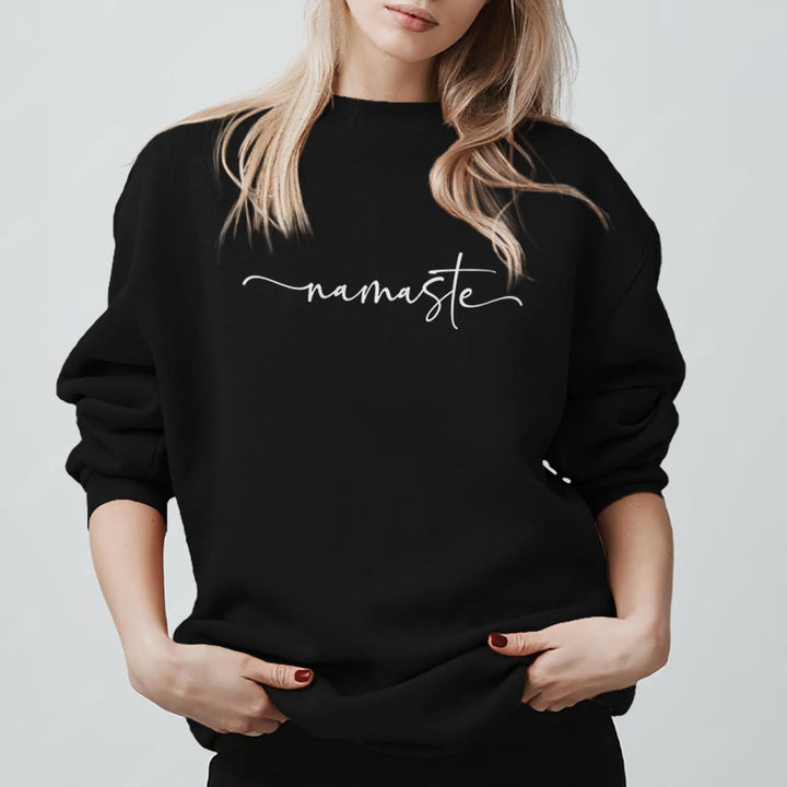 Sweat-shirt de méditation Olivenorma Namaste Yoga - Noir - 2XL - image 0