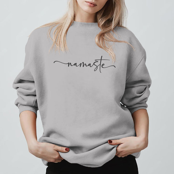 Sweat-shirt de méditation Olivenorma Namaste Yoga - Gris - 2XL - image 11
